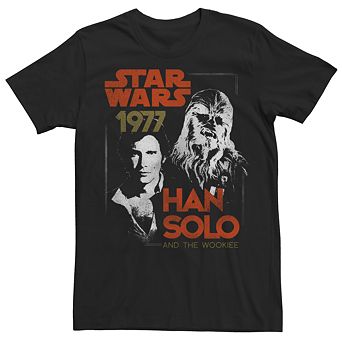 Men's Star Wars Han Solo & Chewbacca 1977 Portrait Tee