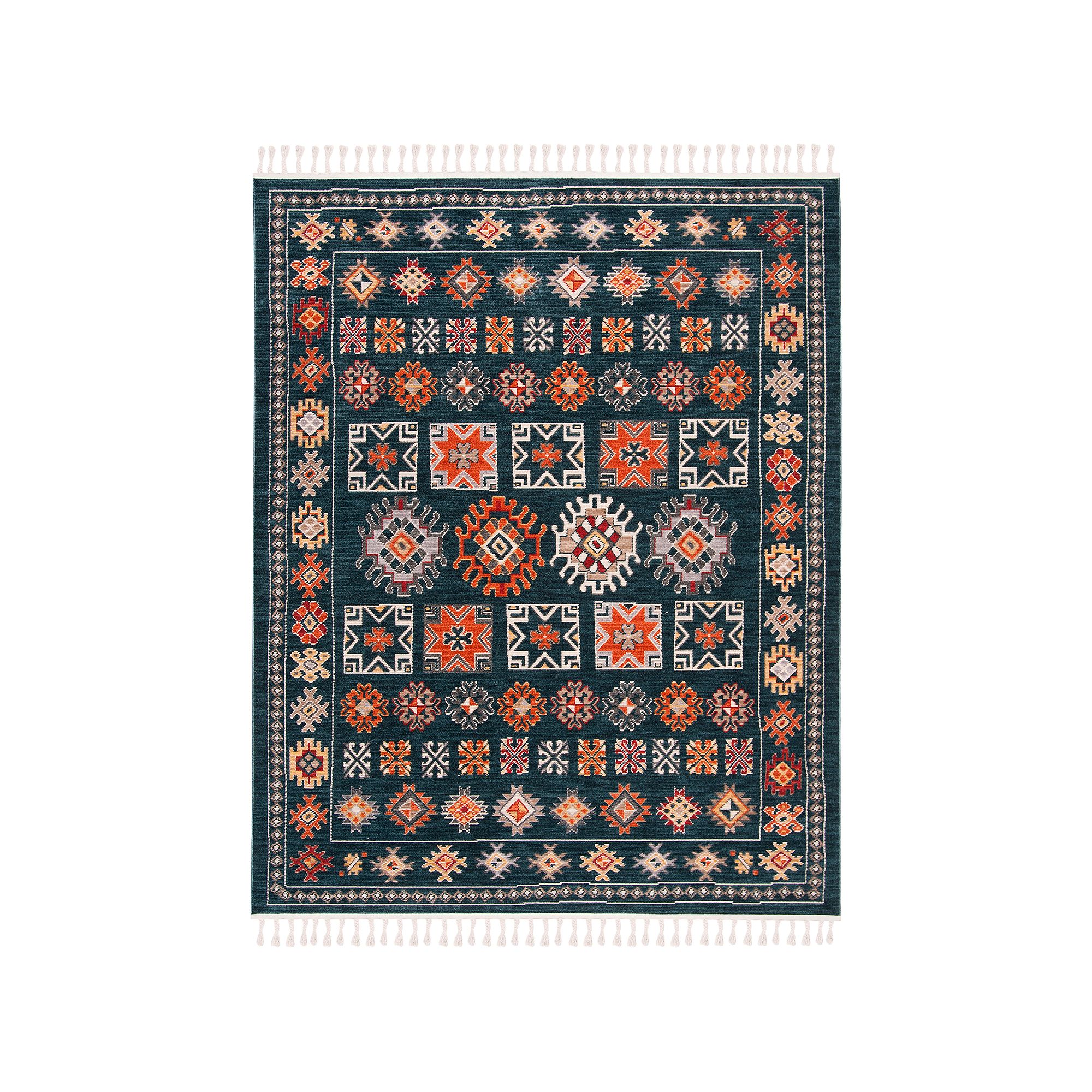 Safavieh Farmhouse Anita Rug, Navy Orange