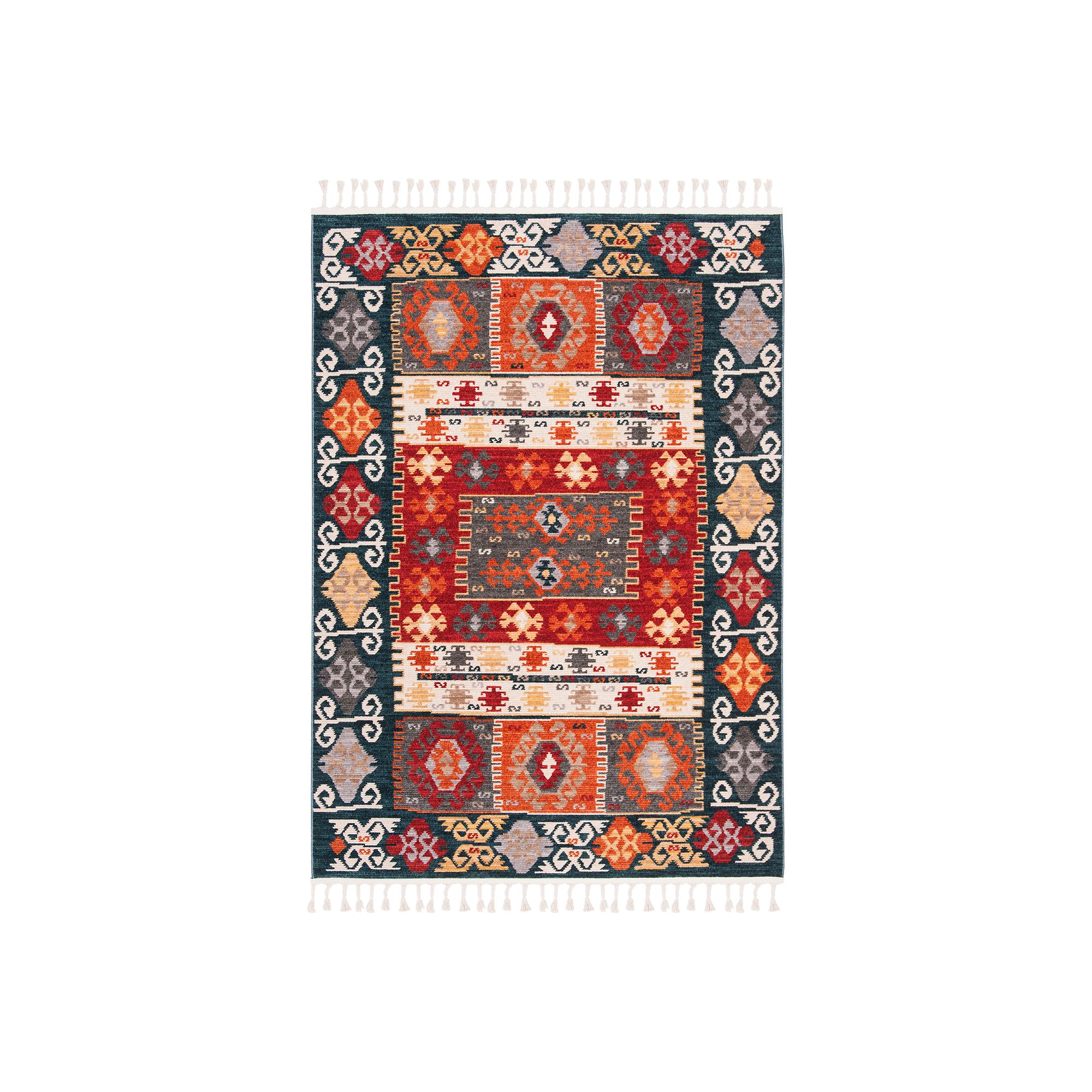 Safavieh Farmhouse Kris Rug, Ivory Navy