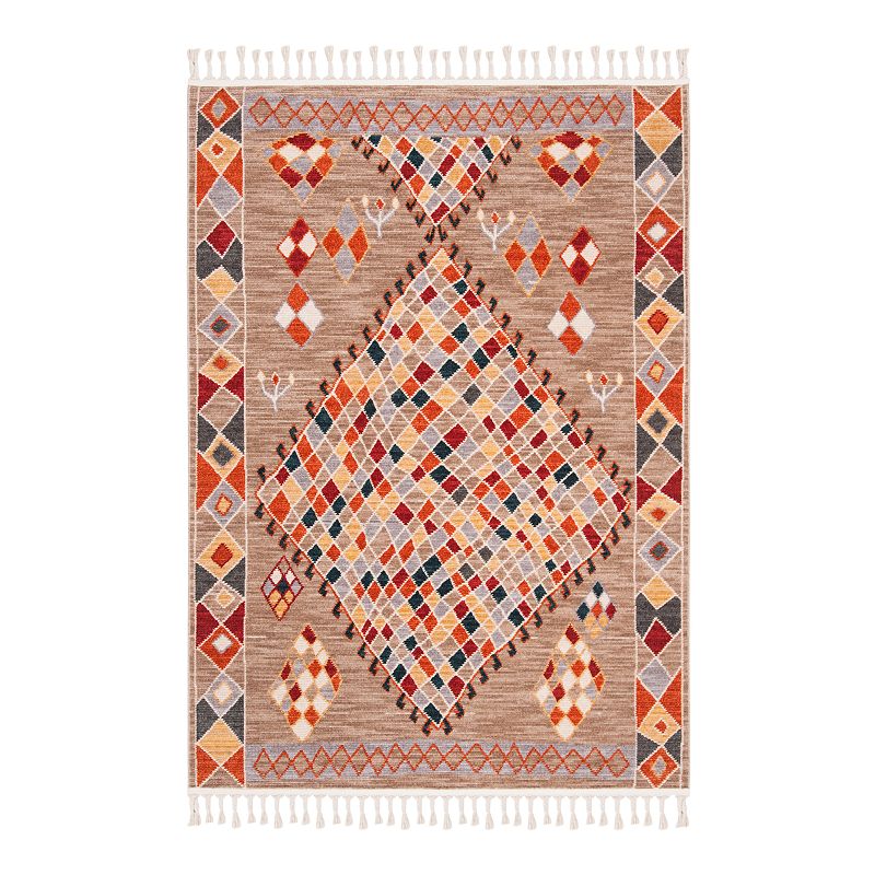 Safavieh Farmhouse Naomi Rug, Lt Brown, 5X7 Ft