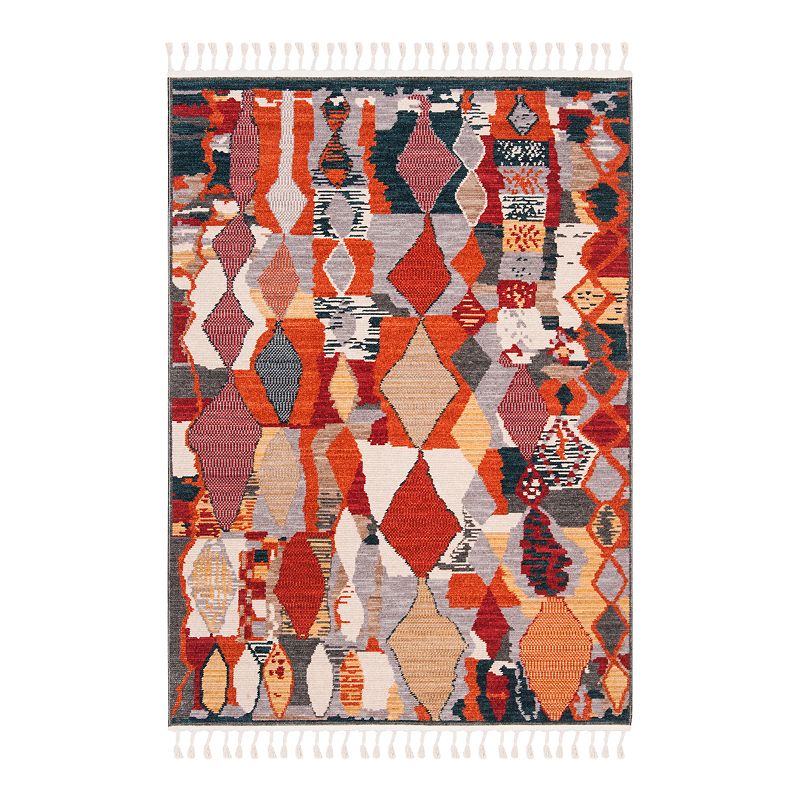Safavieh Farmhouse Kara Rug, Orange, 6FT Sq