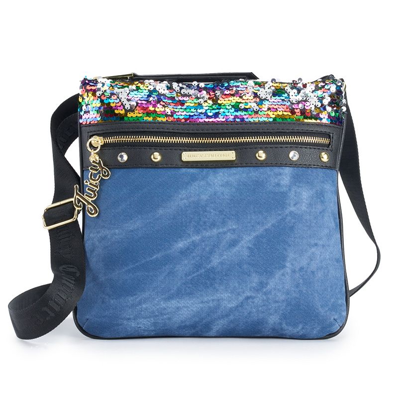 Juicy Couture Disco Denim Crossbody Bag, Med Blue