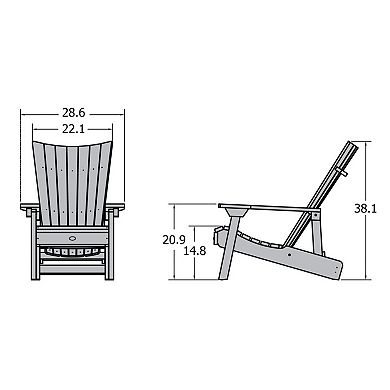 Highwood USA Manhattan Beach Folding & Reclining Adirondack Chair