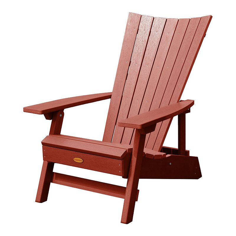 Highwood Manhattan Beach Folding & Reclining Adirondack Chair, Red