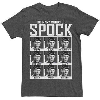Men's Star Trek The Original Series Spocks Moods Tee