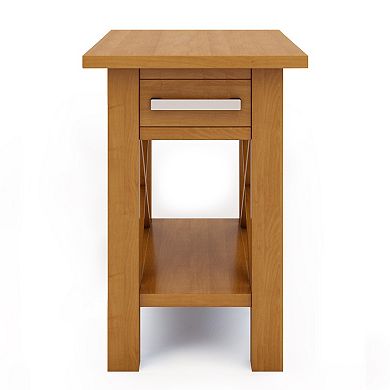 Simpli Home Kitchener Wood Narrow Side Table