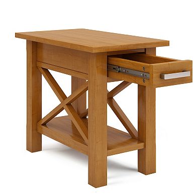 Simpli Home Kitchener Wood Narrow Side Table