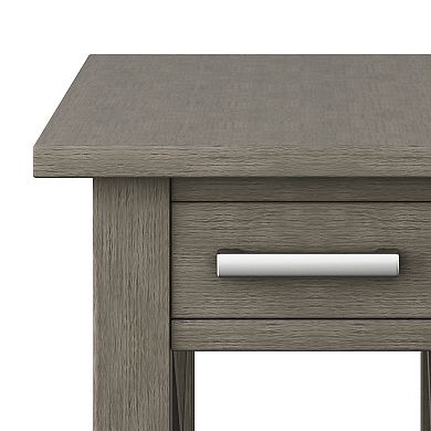 Simpli Home Kitchener Wood Narrow Side Table