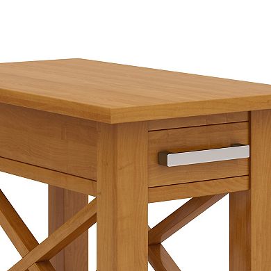 Simpli Home Kitchener Wood Narrow Side Table