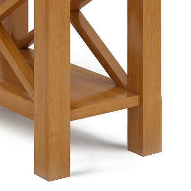 Simpli Home Kitchener Wood Narrow Side Table