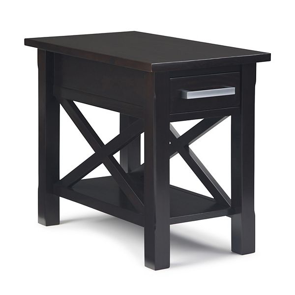 Simpli Home Kitchener Wood Narrow Side Table