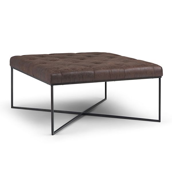 Simpli Home Portman Square Coffee Table Ottoman