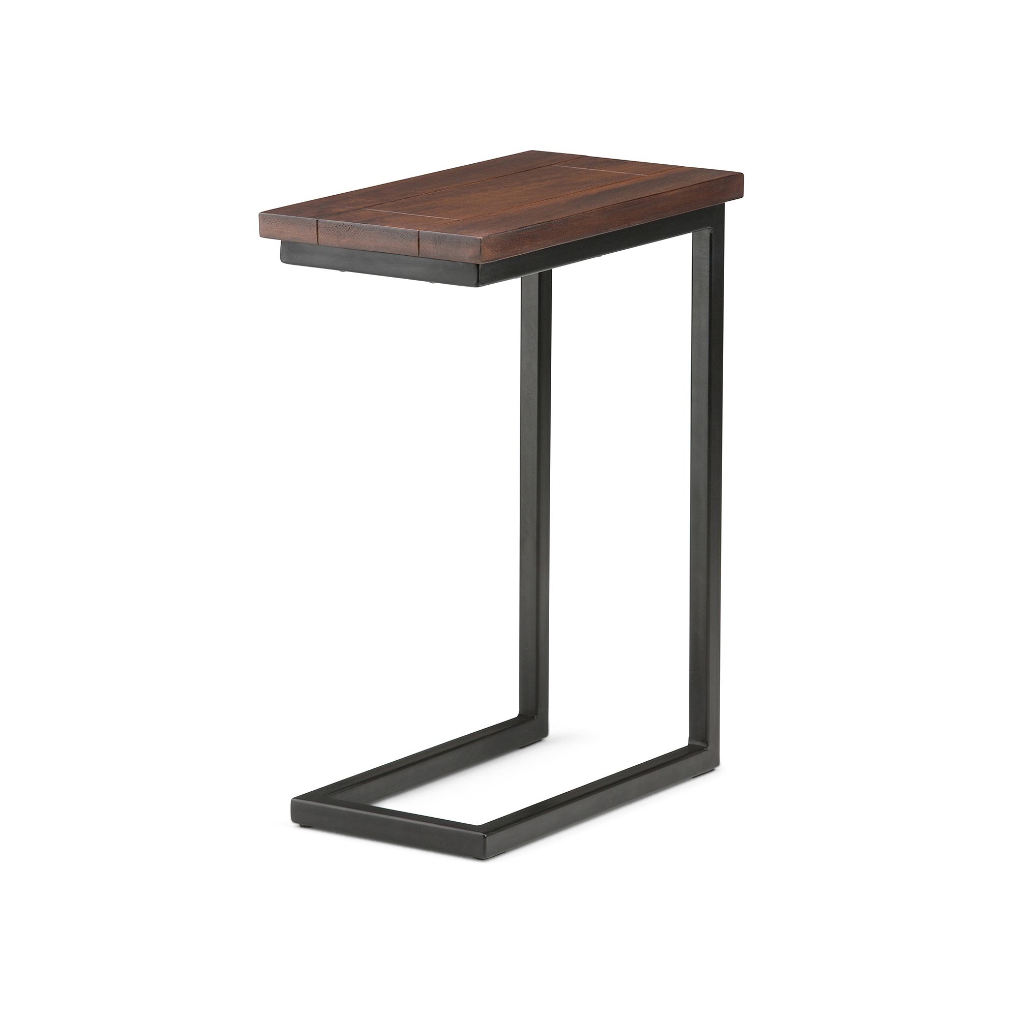Simpli Home Skyler C Side Table, Red Brown
