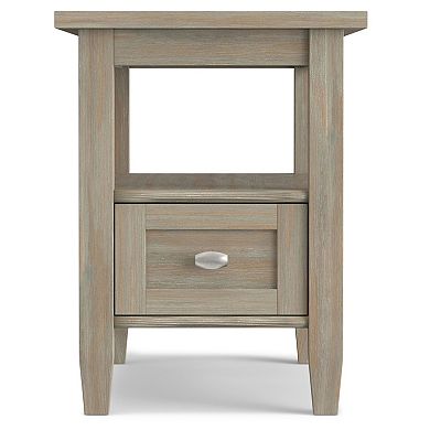 Simpli Home Warm Shaker Wood End Table