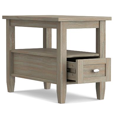 Simpli Home Warm Shaker Wood End Table