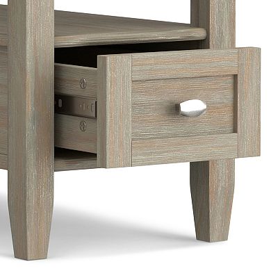 Simpli Home Warm Shaker Wood End Table