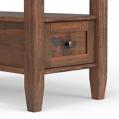 Simpli Home Warm Shaker Wood End Table