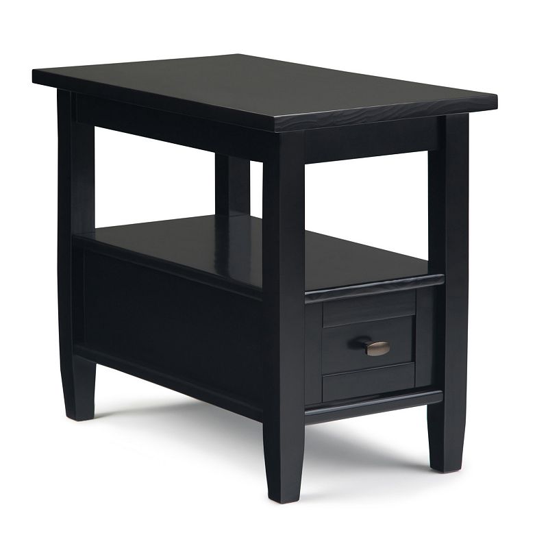 Simpli Home Warm Shaker Side Table, Black