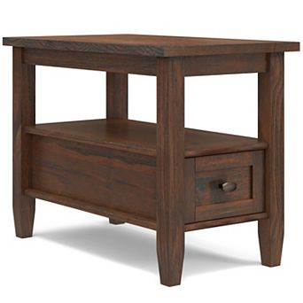 Simpli Home Warm Shaker Wood End Table