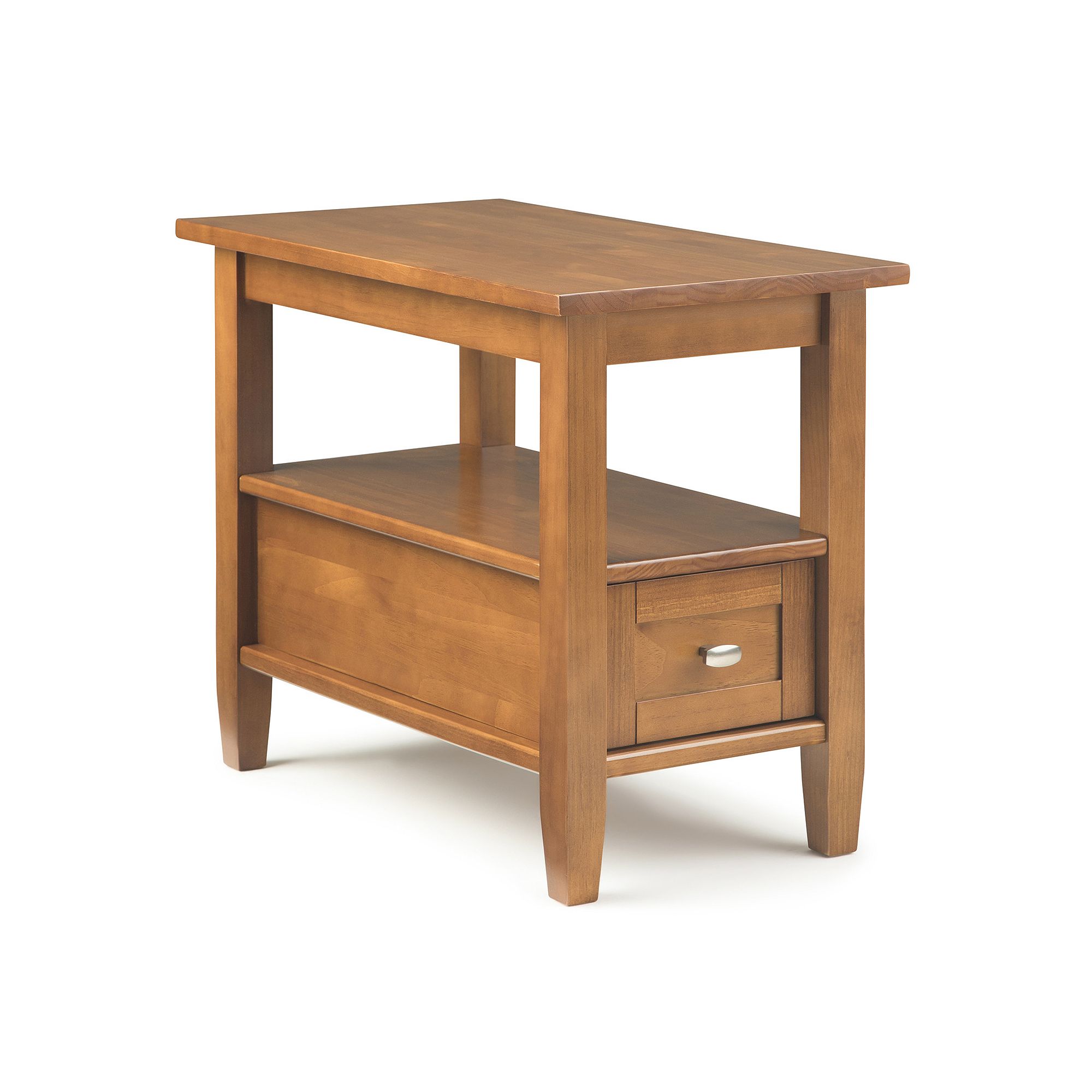Simpli Home Warm Shaker Wood End Table, Light Golden Brown