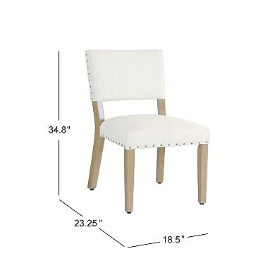 HomePop Nailhead Trim Dining Chair 2-piece Set