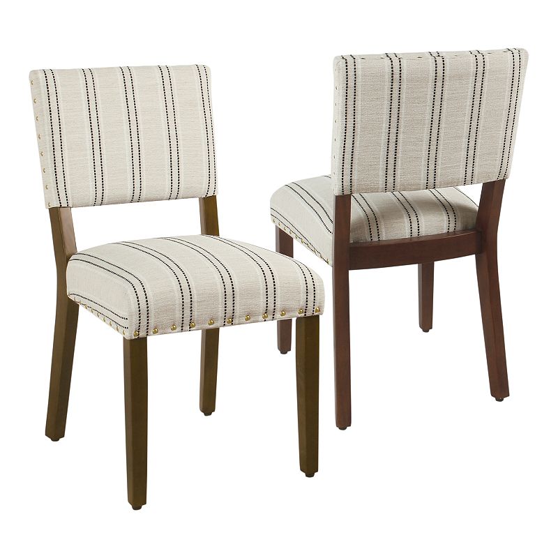 HomePop Striped Dining Chair 2-piece set, Multicolor