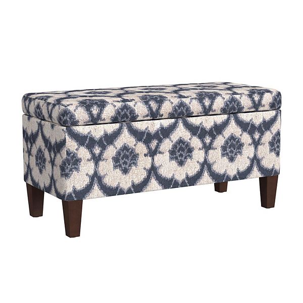 HomePop Large Decorative Storage Bench - Blue