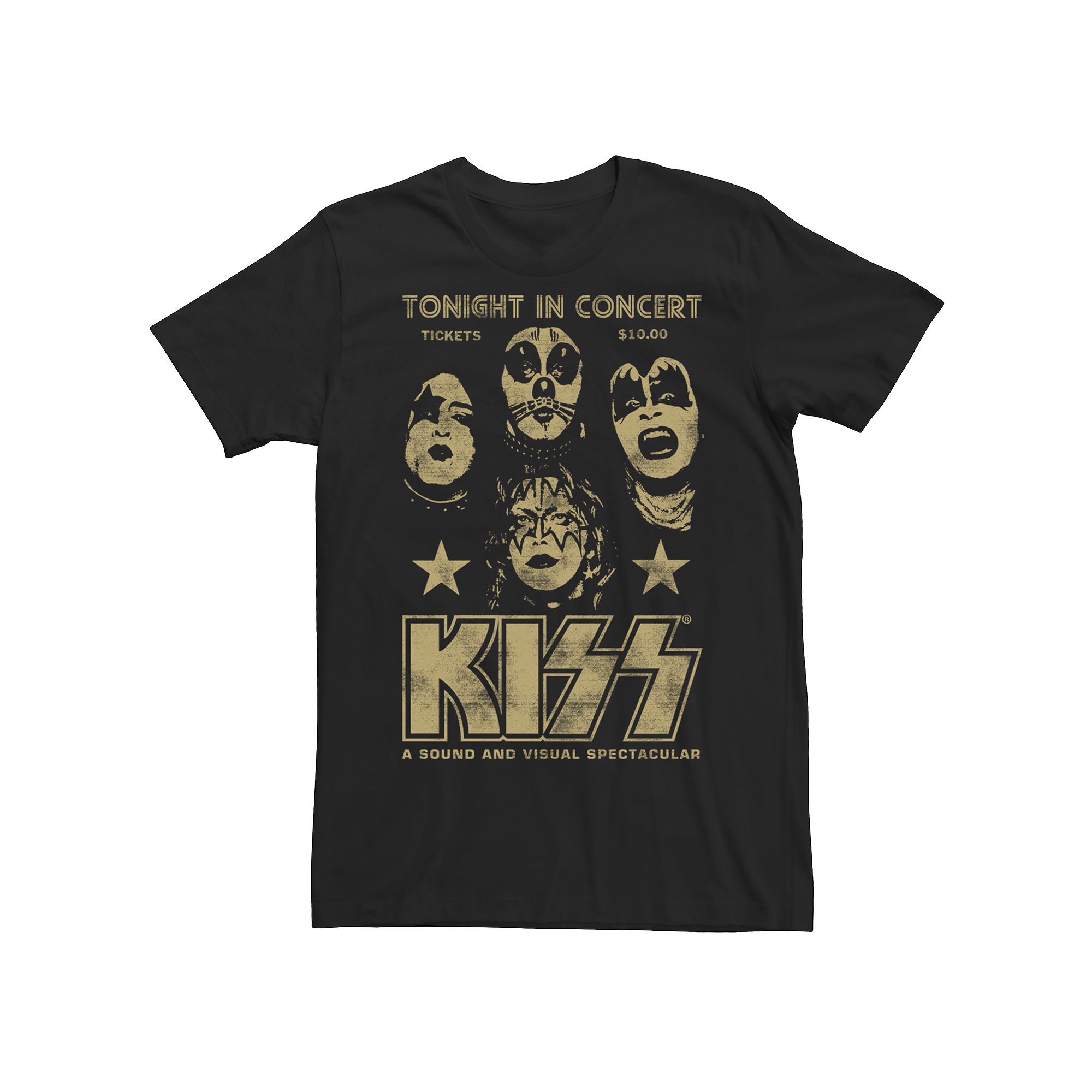 Mens KISS Visually Spectacular Live In Concert Tee, Size: Medium, Black