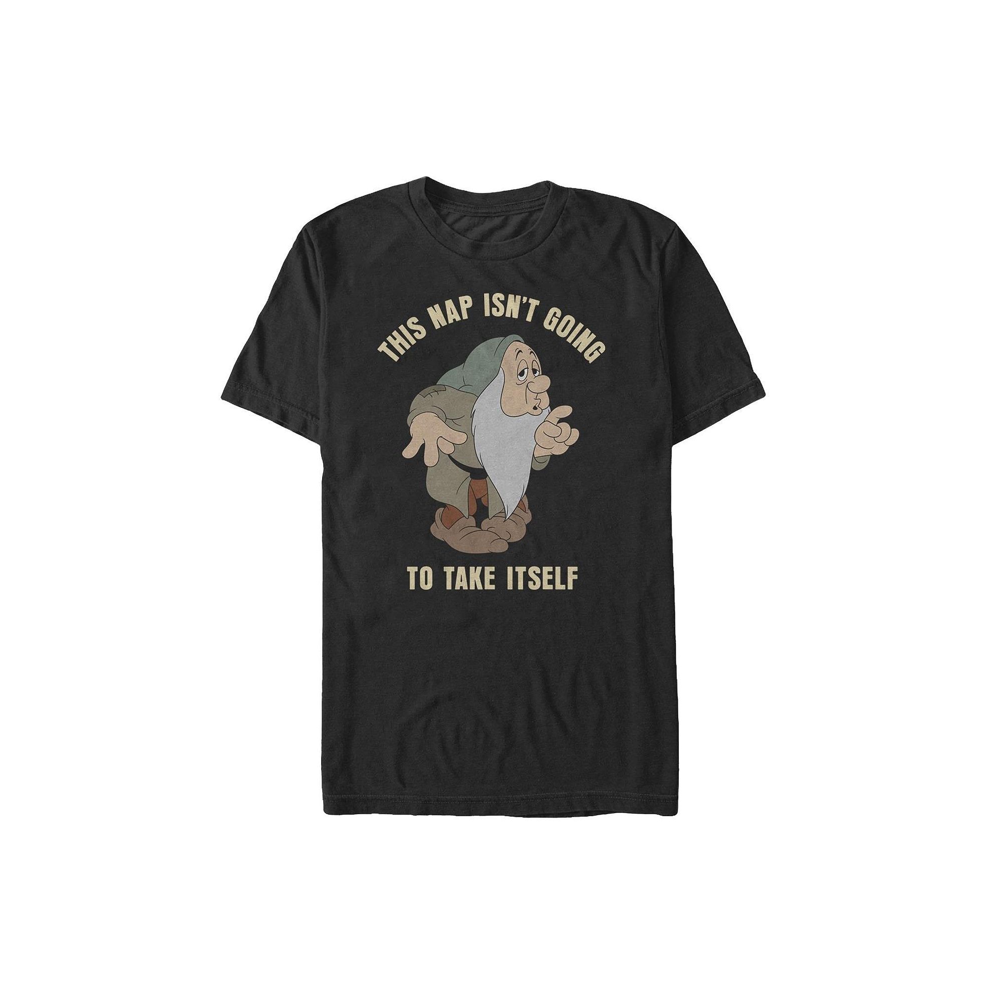 Mens Disneys Snow White and the Seven Dwarves Nap Taker Tee, Size: Medium