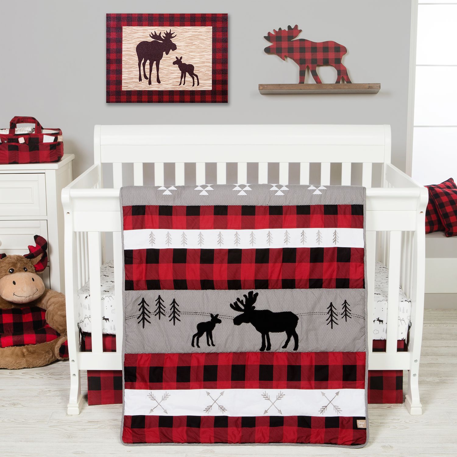 trend lab northwoods crib bedding