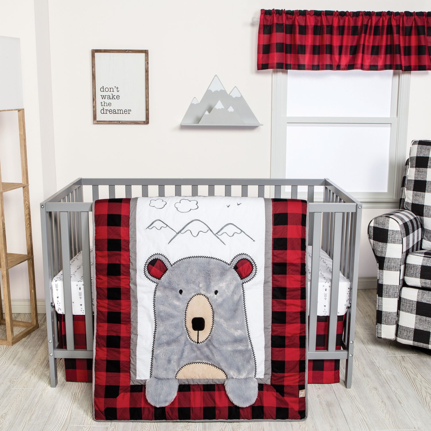 buffalo plaid crib bedding set