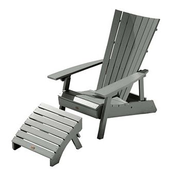 Highwood USA Manhattan Beach Folding & Reclining Adirondack Chair with Ottoman