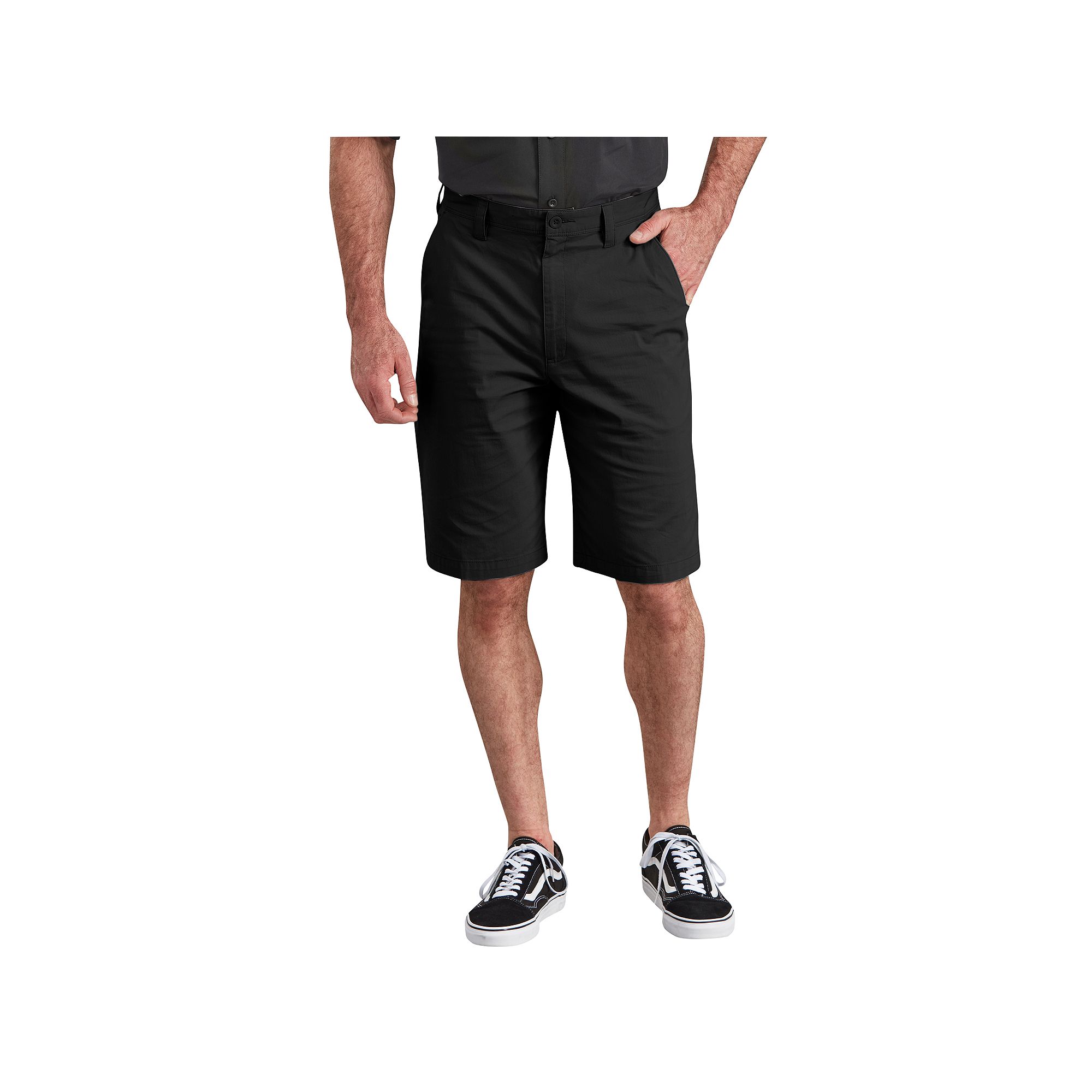 Mens Dickies 11-inch Performance Hybrid Utility Shorts, Size: 30, Black