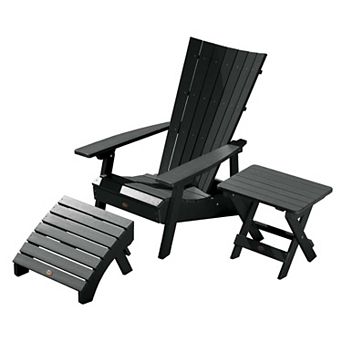Highwood USA Manhattan Beach Adirondack Chair with Folding Side Table & Ottoman