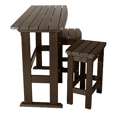 Highwood USA Lehigh 3-Piece Counter-Height Balcony Set