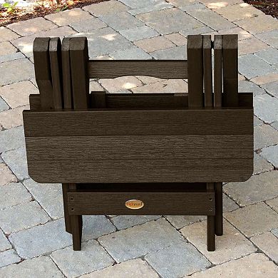 Highwood USA 2 Hamilton Deck Chairs with 1 Folding Side Table