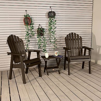 Highwood USA 2 Hamilton Deck Chairs with 1 Folding Side Table