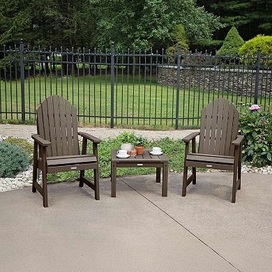 Highwood USA 2 Hamilton Deck Chairs with 1 Adirondack Side Table