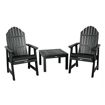Highwood USA 2 Hamilton Deck Chairs with 1 Adirondack Side Table
