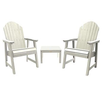 Highwood USA 2 Hamilton Deck Chairs with 1 Adirondack Side Table