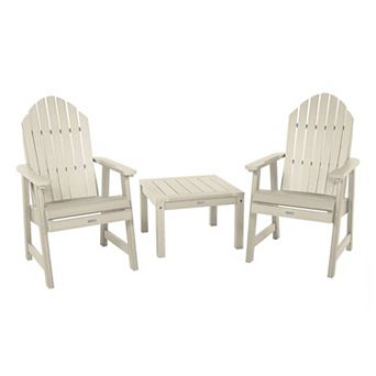 Highwood USA 2 Hamilton Deck Chairs with 1 Adirondack Side Table