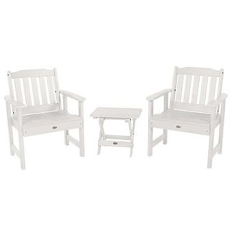Highwood USA 2 Lehigh Garden Chairs with 1 Folding Side Table