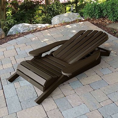 Highwood USA Hamilton Folding & Reclining Adirondack with Folding Ottoman