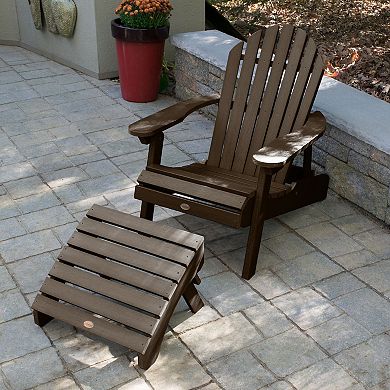 Highwood USA Hamilton Folding & Reclining Adirondack with Folding Ottoman