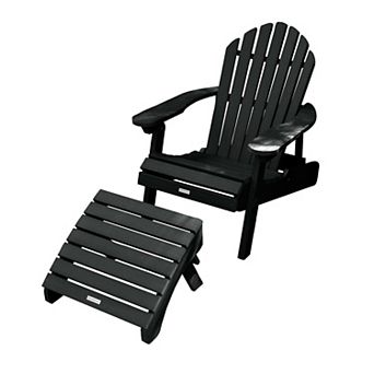 Highwood USA Hamilton Folding & Reclining Adirondack with Folding Ottoman