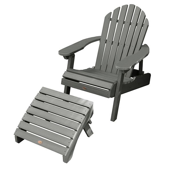 Hamilton Folding &#38; Reclining Adirondack Chair with Ottoman, Outdoor Seating - Highwood