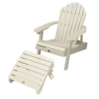 Highwood USA Hamilton Folding & Reclining Adirondack with Folding Ottoman
