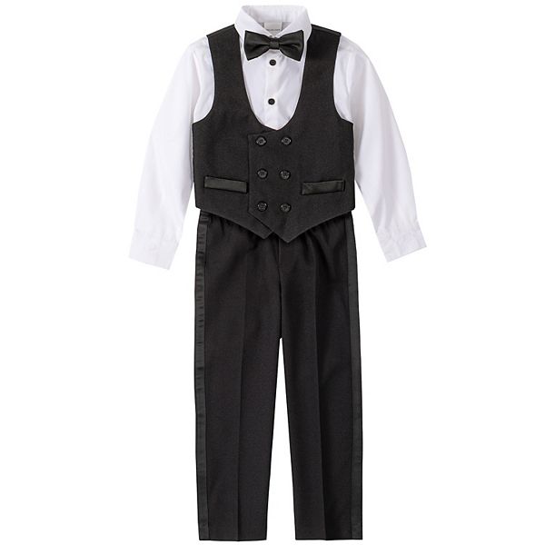 Boys 4 Van Heusen Formal Tuxedo 4 Piece Vest Set