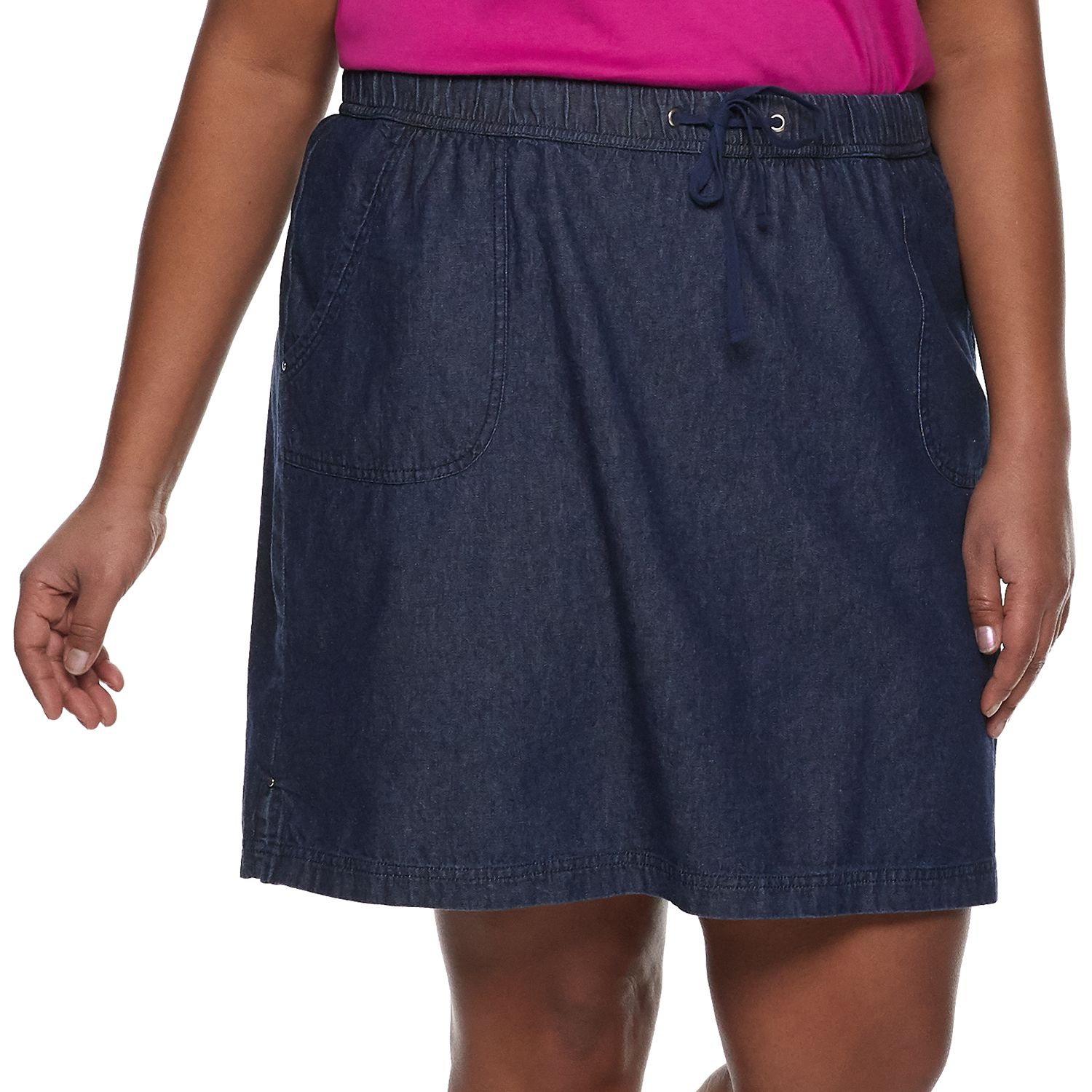 plus size denim skorts