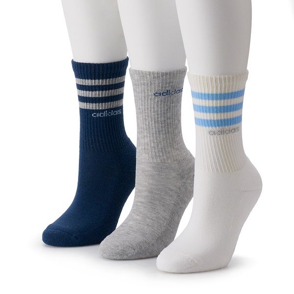 adidas Women's 3-Stripe 3-Pack Crew Sock